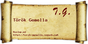 Török Gemella névjegykártya